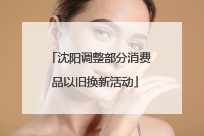 沈阳调整部分消费品以旧换新活动
