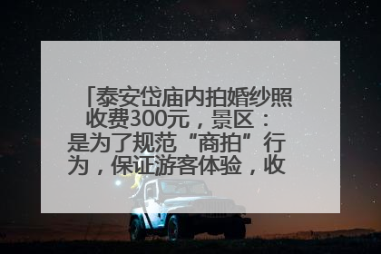 泰安岱庙内拍婚纱照收费300元，景区：是为了规范“商拍”行为，保证游客体验，收取费用全部上交国库