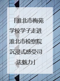 淮北市梅苑学校学子走进淮北市检察院沉浸式感受司法魅力