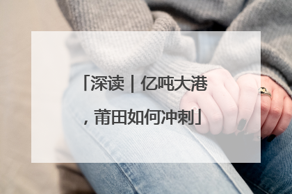 深读｜亿吨大港，莆田如何冲刺