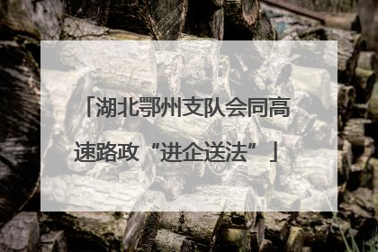 湖北鄂州支队会同高速路政“进企送法”