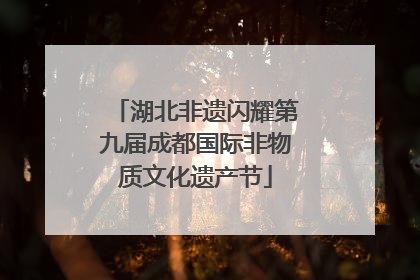湖北非遗闪耀第九届成都国际非物质文化遗产节