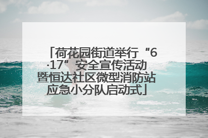 荷花园街道举行“6·17”安全宣传活动暨恒达社区微型消防站应急小分队启动式