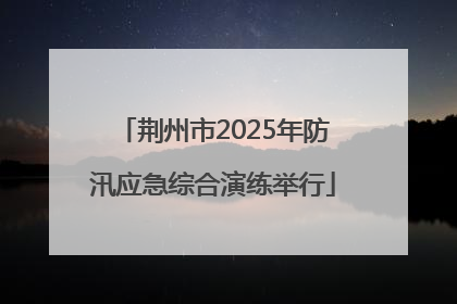 荆州市2025年防汛应急综合演练举行