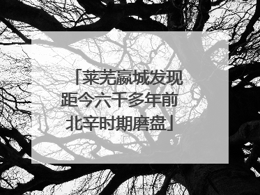 莱芜嬴城发现距今六千多年前北辛时期磨盘