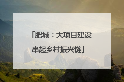 肥城：大项目建设串起乡村振兴链