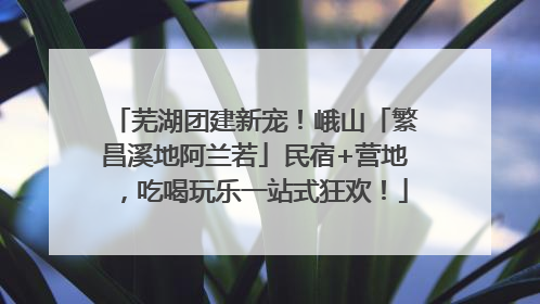 芜湖团建新宠！峨山「繁昌溪地阿兰若」民宿+营地，吃喝玩乐一站式狂欢！