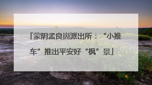 蒙阴孟良崮派出所：“小推车”推出平安好“枫”景