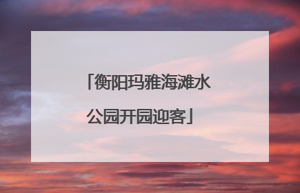 衡阳玛雅海滩水公园开园迎客