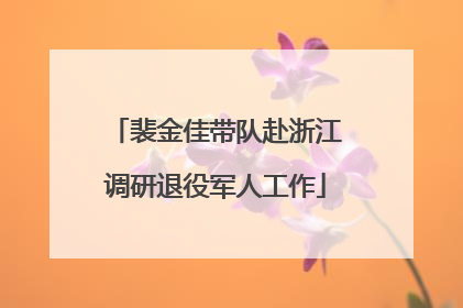 裴金佳带队赴浙江调研退役军人工作