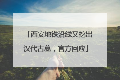 西安地铁沿线又挖出汉代古墓，官方回应
