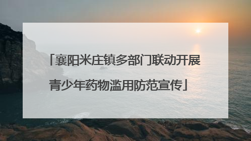 襄阳米庄镇多部门联动开展青少年药物滥用防范宣传