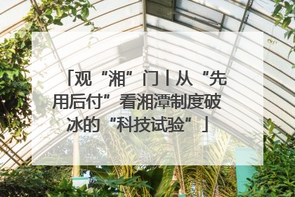 观“湘”门丨从“先用后付”看湘潭制度破冰的“科技试验”