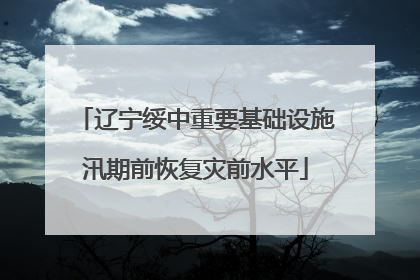 辽宁绥中重要基础设施汛期前恢复灾前水平