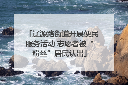 辽源路街道开展便民服务活动 志愿者被“粉丝”居民认出