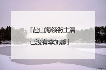 赴山海领衔主演已没有李凯馨
