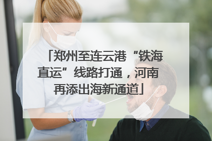 郑州至连云港“铁海直运”线路打通，河南再添出海新通道
