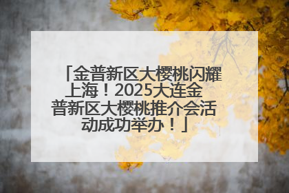 金普新区大樱桃闪耀上海！2025大连金普新区大樱桃推介会活动成功举办！