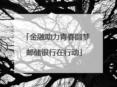 金融助力青春圆梦邮储银行在行动