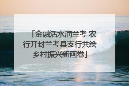 金融活水润兰考 农行开封兰考县支行共绘乡村振兴新画卷
