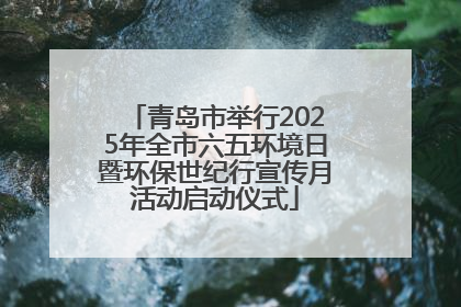 青岛市举行2025年全市六五环境日暨环保世纪行宣传月活动启动仪式