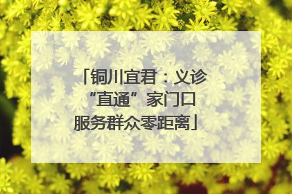 铜川宜君：义诊“直通”家门口 服务群众零距离