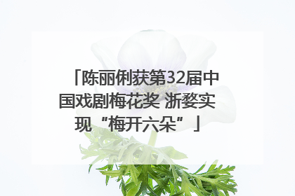 陈丽俐获第32届中国戏剧梅花奖 浙婺实现“梅开六朵”