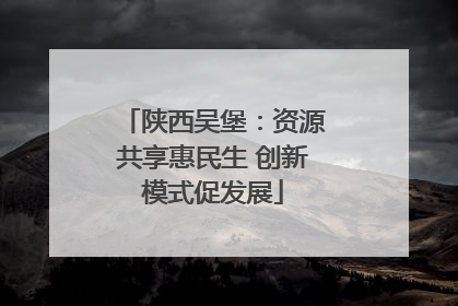 陕西吴堡：资源共享惠民生 创新模式促发展