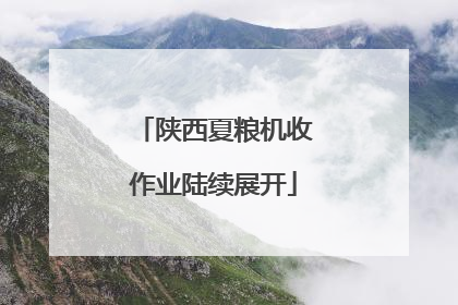 陕西夏粮机收作业陆续展开