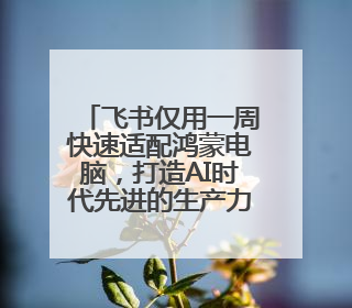飞书仅用一周快速适配鸿蒙电脑，打造AI时代先进的生产力平台