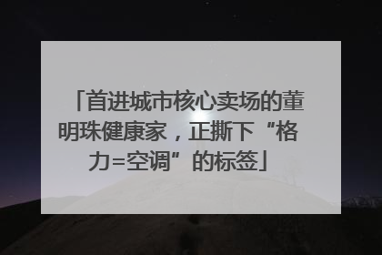 首进城市核心卖场的董明珠健康家，正撕下“格力=空调”的标签