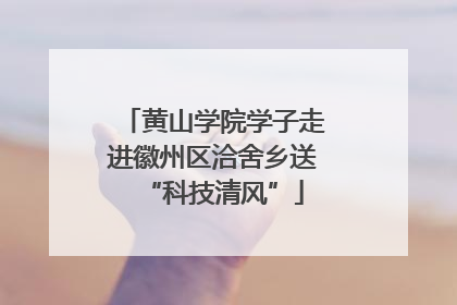 黄山学院学子走进徽州区洽舍乡送“科技清风”