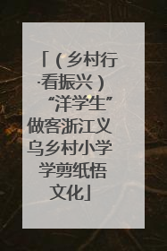 （乡村行·看振兴）“洋学生”做客浙江义乌乡村小学 学剪纸悟文化