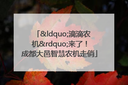 “滴滴农机”来了！成都大邑智慧农机走俏