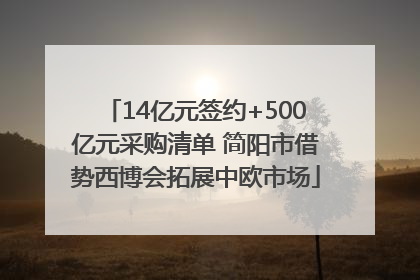 14亿元签约+500亿元采购清单 简阳市借势西博会拓展中欧市场