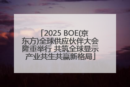 2025 BOE(京东方)全球供应伙伴大会隆重举行 共筑全球显示产业共生共赢新格局