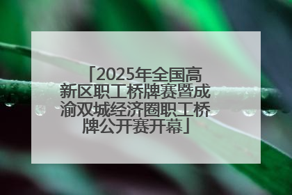 2025年全国高新区职工桥牌赛暨成渝双城经济圈职工桥牌公开赛开幕