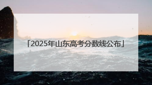 2025年山东高考分数线公布
