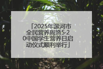 2025年漯河市全民营养周暨5·20中国学生营养日启动仪式顺利举行