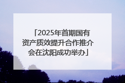 2025年首期国有资产质效提升合作推介会在沈阳成功举办