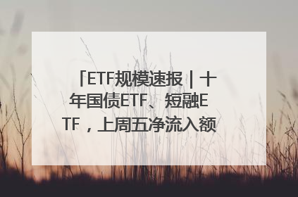 ETF规模速报｜十年国债ETF、短融ETF，上周五净流入额均超20亿元